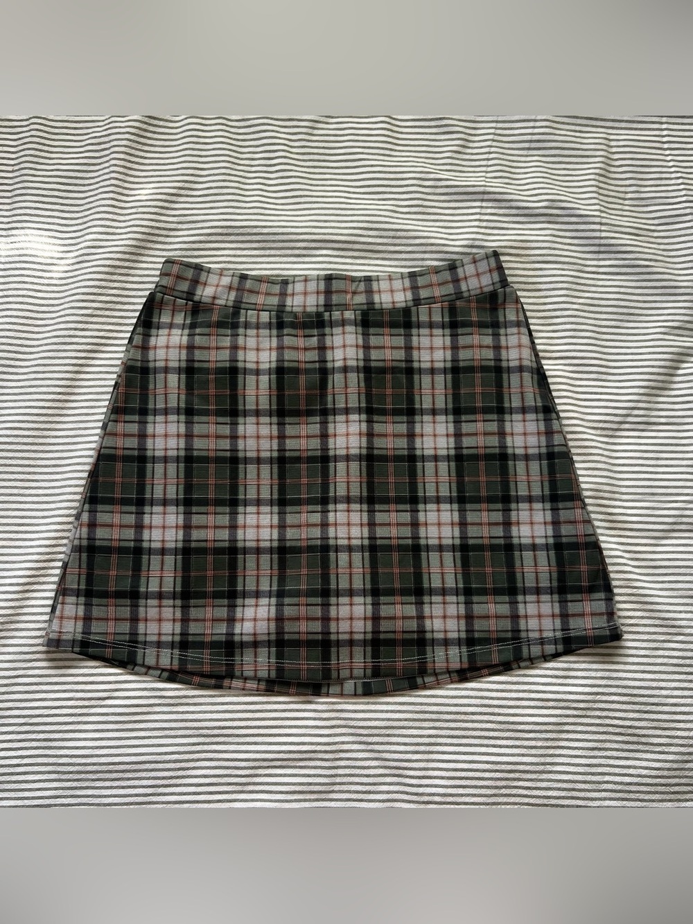 plaid a-line mini skirt